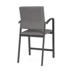 Lesro Newport 24.5" Polyurethane Waiting Reception Hip Chair In Charcoal/Black 39 Lesro Newport 24.5" Polyurethane Waiting Reception Hip Chair In Charcoal/Black -CYMAX Sales 2698621 2 L