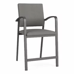 Lesro Newport 24.5" Polyurethane Waiting Reception Hip Chair In Charcoal/Blue 37 Lesro Newport 24.5" Polyurethane Waiting Reception Hip Chair In Charcoal/Blue -CYMAX Sales 2698621 L 1