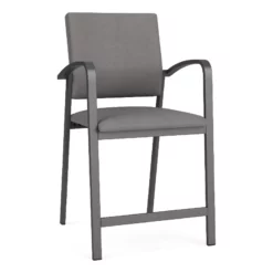 Lesro Newport 24.5" Polyurethane Waiting Reception Hip Chair In Charcoal/Black 37 Lesro Newport 24.5" Polyurethane Waiting Reception Hip Chair In Charcoal/Black -CYMAX Sales 2698621 L
