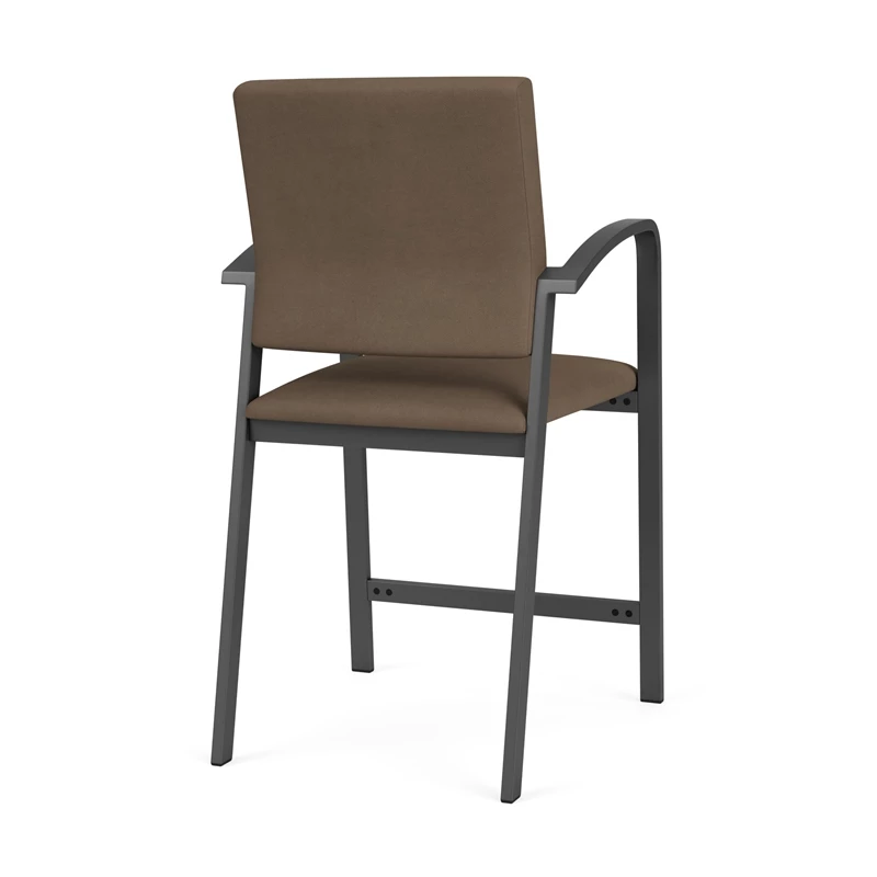 Lesro Newport 24.5" Polyurethane Waiting Reception Hip Chair In Charcoal/Black 17 Lesro Newport 24.5" Polyurethane Waiting Reception Hip Chair In Charcoal/Black - Image 15