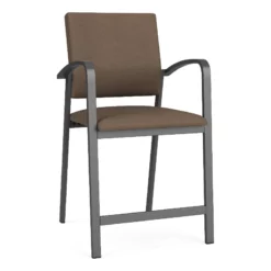 Lesro Newport 24.5" Polyurethane Waiting Reception Hip Chair In Charcoal/Black 34 Lesro Newport 24.5" Polyurethane Waiting Reception Hip Chair In Charcoal/Black -CYMAX Sales 2698622 L