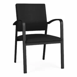 Lesro Newport 18.5" Polyurethane Waiting Reception Guest Chair In Gray/Black -CYMAX Sales 2698653 L 1