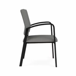 Lesro Newport 18.5" Polyurethane Waiting Reception Guest Chair In Gray/Black -CYMAX Sales 2698654 1 L 1
