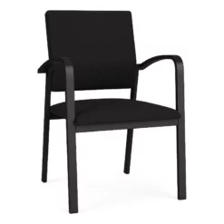 Lesro Newport 18.5" Fabric Waiting Reception Guest Chair In Navy/Black -CYMAX Sales 2698681 L