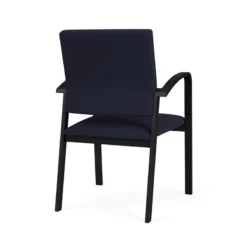 Lesro Newport 18.5" Fabric Waiting Reception Guest Chair In Navy/Black -CYMAX Sales 2698683 2 L