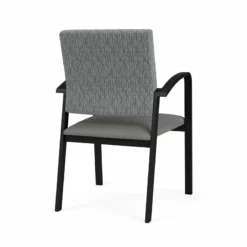 Lesro Newport 18.5" Polyurethane Waiting Reception Guest Chair In Gray/Black -CYMAX Sales 2698684 2 L 1
