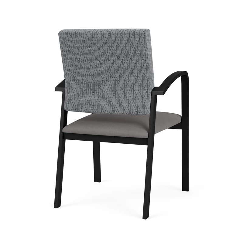 Lesro Newport 18.5" Polyurethane Waiting Reception Guest Chair In Black/Blue 14 Lesro Newport 18.5" Polyurethane Waiting Reception Guest Chair In Black/Blue - Image 12
