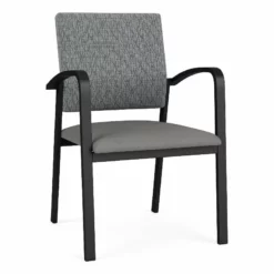 Lesro Newport 18.5" Polyurethane Waiting Reception Guest Chair In Brown/Black -CYMAX Sales 2698684 L 2