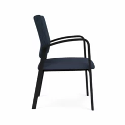 Lesro Newport 18.5" Polyurethane Waiting Reception Guest Chair In Gray/Black -CYMAX Sales 2698685 1 L 1