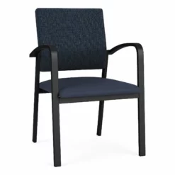 Lesro Newport 18.5" Polyurethane Waiting Reception Guest Chair In Gray/Black -CYMAX Sales 2698685 L 1