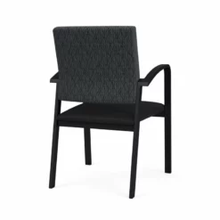 Lesro Newport 18.5" Polyurethane Waiting Reception Guest Chair In Brown/Black -CYMAX Sales 2698686 2 L 2