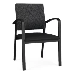 Lesro Newport 18.5" Polyurethane Waiting Reception Guest Chair In Black/Blue 25 Lesro Newport 18.5" Polyurethane Waiting Reception Guest Chair In Black/Blue -CYMAX Sales 2698686 L