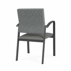 Lesro Newport 18.5" Polyurethane Waiting Reception Guest Chair In Charcoal/Black -CYMAX Sales 2698720 1 L 1