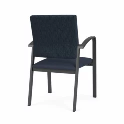 Lesro Newport 18.5" Polyurethane Waiting Reception Guest Chair In Charcoal/Black -CYMAX Sales 2698729 2 L 1