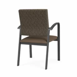 Lesro Newport 18.5" Polyurethane Waiting Reception Guest Chair In Charcoal/Blue -CYMAX Sales 2698731 2 L 2