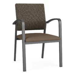 Lesro Newport 18.5" Polyurethane Waiting Reception Guest Chair In Gray/Charcoal
