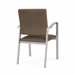 Lesro Newport 18.5" Polyurethane Waiting Reception Guest Chair In Silver/Blue -CYMAX Sales 2698735 2 L 2