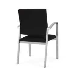 Lesro Newport 18.5" Fabric Waiting Reception Guest Chair In Gray/Silver -CYMAX Sales 2698777 2 L