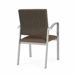 Lesro Newport 18.5" Polyurethane Waiting Reception Guest Chair In Silver/Blue -CYMAX Sales 2698783 2 L 2