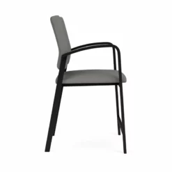 Lesro Newport 24.5" Polyurethane Waiting Reception Hip Chair In Black -CYMAX Sales 2698810 1 L 1