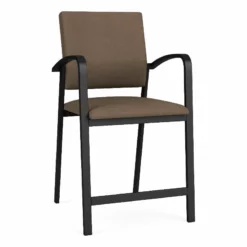 Lesro Newport 24.5" Polyurethane Waiting Reception Hip Chair In Black -CYMAX Sales 2698811 L 1