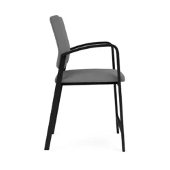 Lesro Newport 24.5" Fabric Waiting Reception Hip Chair In Open House Black -CYMAX Sales 2698812 1 L