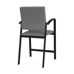 Lesro Newport 24.5" Fabric Waiting Reception Hip Chair In Open House Black -CYMAX Sales 2698812 2 L
