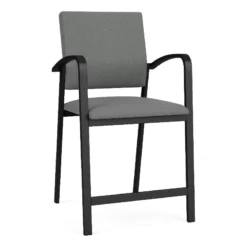 Lesro Newport 24.5" Fabric Waiting Reception Hip Chair In Open House Black -CYMAX Sales 2698812 L