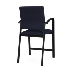 Lesro Newport 24.5" Fabric Waiting Reception Hip Chair In Open House Black -CYMAX Sales 2698815 2 L