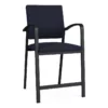 Lesro Newport 24.5" Fabric Waiting Reception Hip Chair In Open House Black