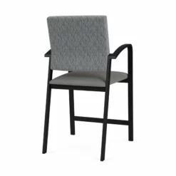 Lesro Newport 24.5" Polyurethane Waiting Reception Hip Chair In Black -CYMAX Sales 2698816 2 L 1