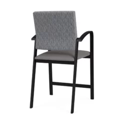Lesro Newport 24.5" Polyurethane Waiting Reception Hip Chair In Black/Brown 24 Lesro Newport 24.5" Polyurethane Waiting Reception Hip Chair In Black/Brown -CYMAX Sales 2698816 2 L