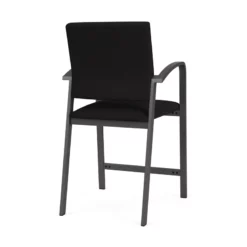 Lesro Newport 24.5" Fabric Waiting Reception Hip Chair In Gray/Charcoal -CYMAX Sales 2698841 2 L
