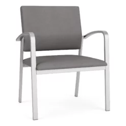 Lesro Newport 18.5" Polyurethane Reception Wide Guest Chair In Silver/Blue 37 Lesro Newport 18.5" Polyurethane Reception Wide Guest Chair In Silver/Blue -CYMAX Sales 2698846 L