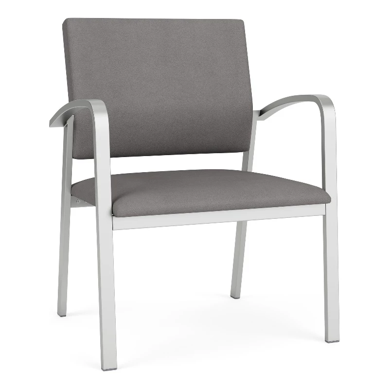 Lesro Newport 18.5" Polyurethane Reception Wide Guest Chair In Silver/Blue 18 Lesro Newport 18.5" Polyurethane Reception Wide Guest Chair In Silver/Blue - Image 16