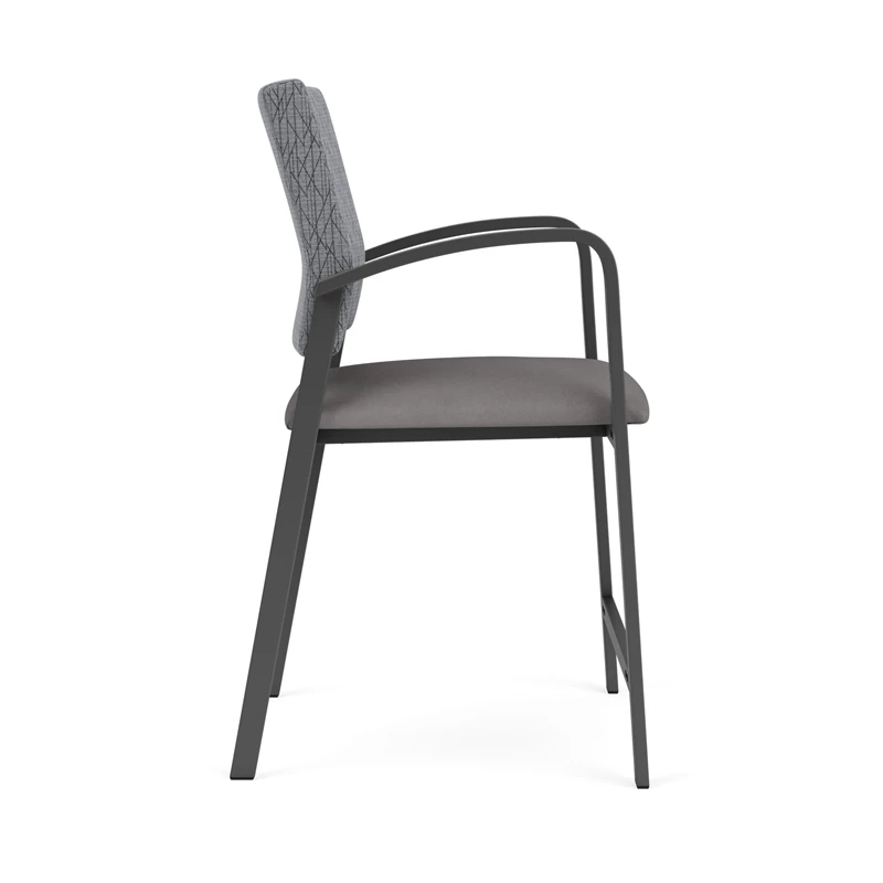 Lesro Newport 24.5" Polyurethane Waiting Reception Hip Chair In Charcoal/Black 13 Lesro Newport 24.5" Polyurethane Waiting Reception Hip Chair In Charcoal/Black - Image 11
