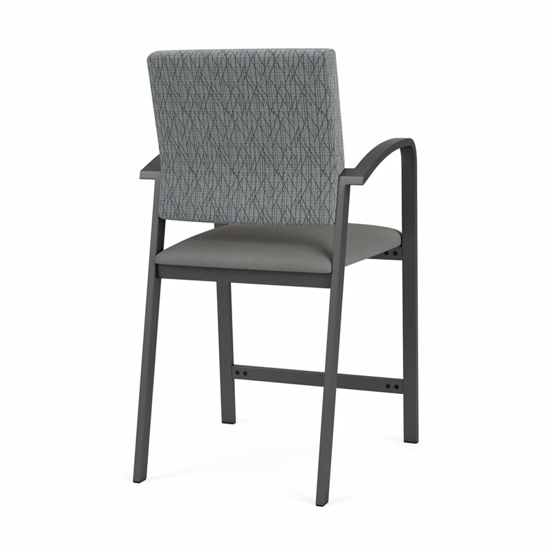 Lesro Newport 24.5" Polyurethane Waiting Reception Hip Chair In Charcoal/Blue 14 Lesro Newport 24.5" Polyurethane Waiting Reception Hip Chair In Charcoal/Blue - Image 12