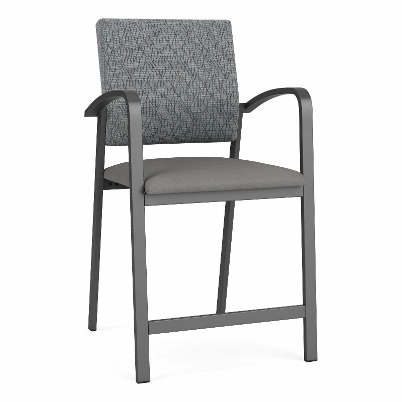 Lesro Newport 24.5" Polyurethane Waiting Reception Hip Chair In Charcoal/Blue 12 Lesro Newport 24.5" Polyurethane Waiting Reception Hip Chair In Charcoal/Blue - Image 10