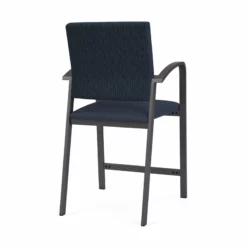 Lesro Newport 24.5" Polyurethane Waiting Reception Hip Chair In Brown/Charcoal -CYMAX Sales 2698869 2 L 3