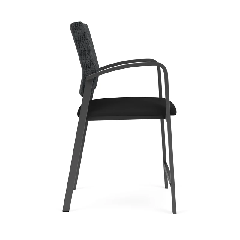 Lesro Newport 24.5" Polyurethane Waiting Reception Hip Chair In Charcoal/Black 7 Lesro Newport 24.5" Polyurethane Waiting Reception Hip Chair In Charcoal/Black - Image 5