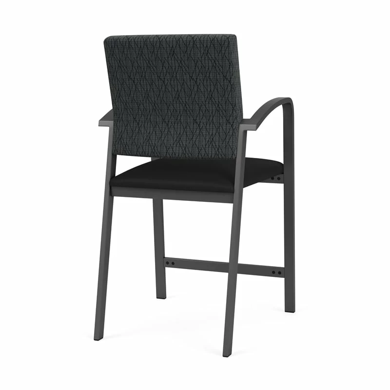 Lesro Newport 24.5" Polyurethane Waiting Reception Hip Chair In Charcoal/Blue 8 Lesro Newport 24.5" Polyurethane Waiting Reception Hip Chair In Charcoal/Blue - Image 6