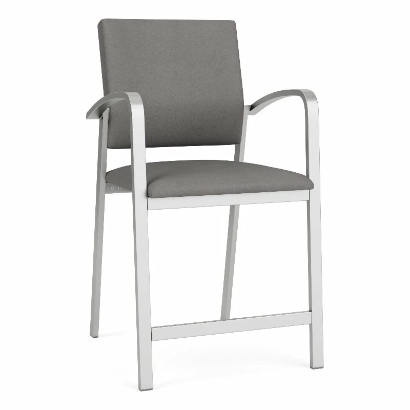 Lesro Newport 24.5" Polyurethane Waiting Reception Hip Chair In Silver/Blue 18 Lesro Newport 24.5" Polyurethane Waiting Reception Hip Chair In Silver/Blue - Image 16