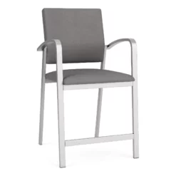 Lesro Newport 24.5" Polyurethane Waiting Reception Hip Chair In Blue/Silver 37 Lesro Newport 24.5" Polyurethane Waiting Reception Hip Chair In Blue/Silver -CYMAX Sales 2698874 L