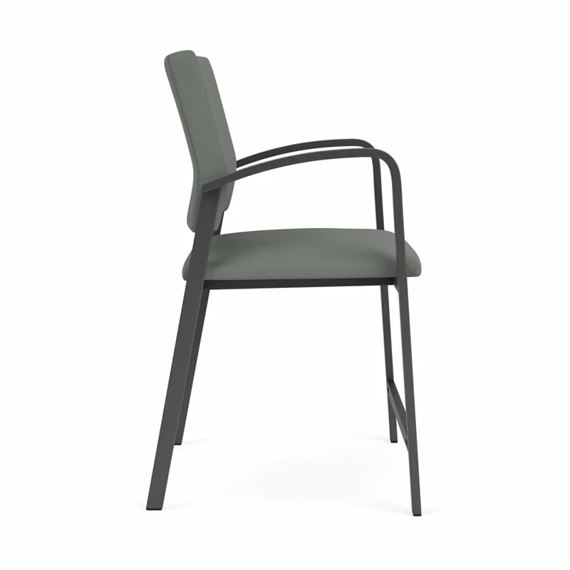 Lesro Newport 24.5" Fabric & Steel Reception Hip Chair In Gray And Charcoal 13 Lesro Newport 24.5" Fabric & Steel Reception Hip Chair In Gray And Charcoal - Image 11