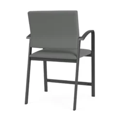 Lesro Newport 24.5" Fabric & Steel Reception Hip Chair In Navy And Charcoal -CYMAX Sales 2698880 2 L