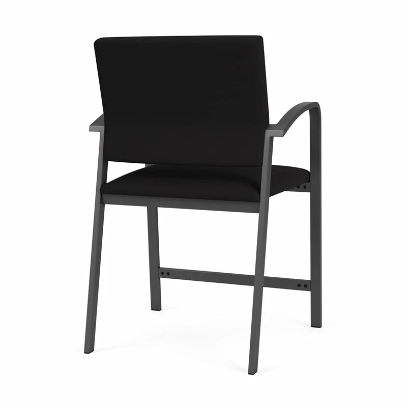 Lesro Newport 24.5" Fabric & Steel Reception Hip Chair In Gray And Charcoal 11 Lesro Newport 24.5" Fabric & Steel Reception Hip Chair In Gray And Charcoal - Image 9
