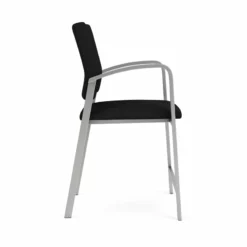 Lesro Newport 24.5" Fabric Waiting Reception Hip Chair In Navy/Silver -CYMAX Sales 2698901 1 L 1