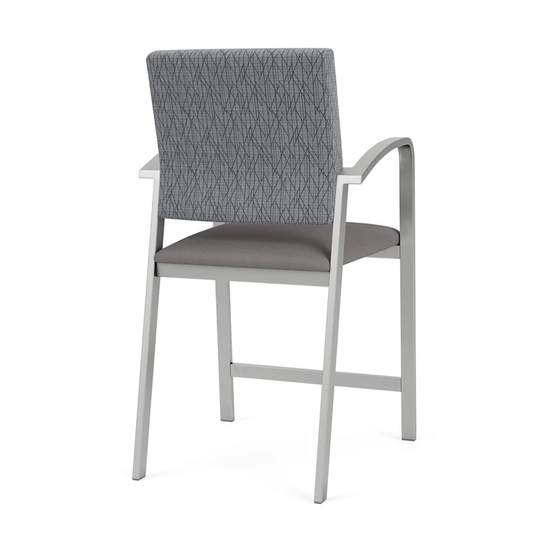 Lesro Newport 24.5" Polyurethane Waiting Reception Hip Chair In Blue/Silver 14 Lesro Newport 24.5" Polyurethane Waiting Reception Hip Chair In Blue/Silver - Image 12