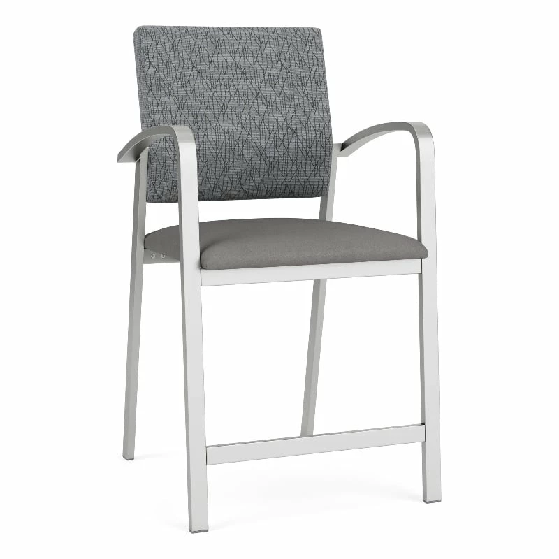 Lesro Newport 24.5" Polyurethane Waiting Reception Hip Chair In Silver/Blue 12 Lesro Newport 24.5" Polyurethane Waiting Reception Hip Chair In Silver/Blue - Image 10