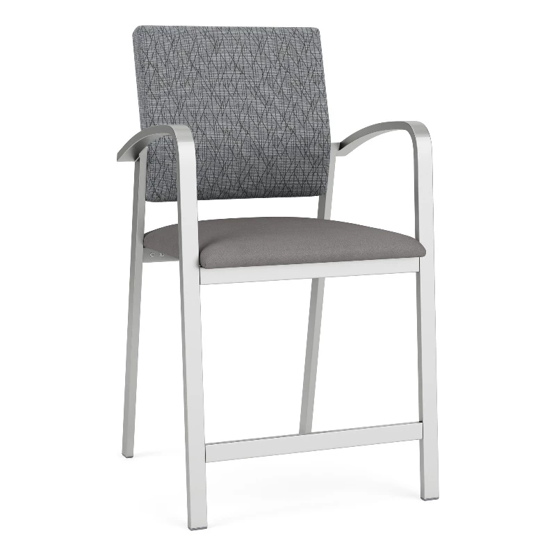 Lesro Newport 24.5" Polyurethane Waiting Reception Hip Chair In Blue/Silver 12 Lesro Newport 24.5" Polyurethane Waiting Reception Hip Chair In Blue/Silver - Image 10